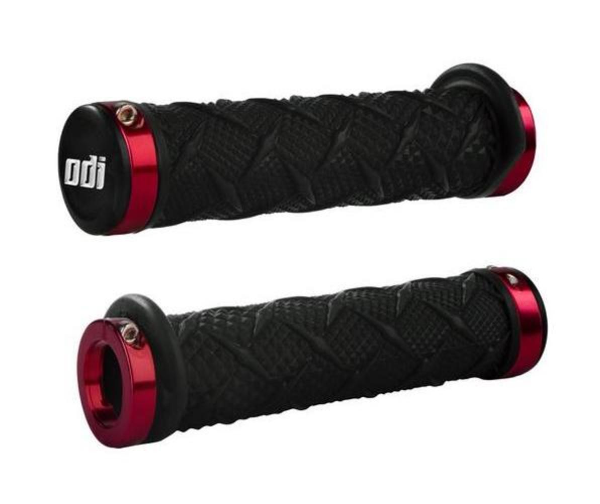 ODI 8-Inch Black Snowmobile Grips - Diamond Pattern For 7/8" Handlebars