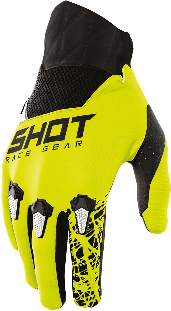 Shot Devo Storm Kids Motocross Gloves Black/Yellow 越野自由