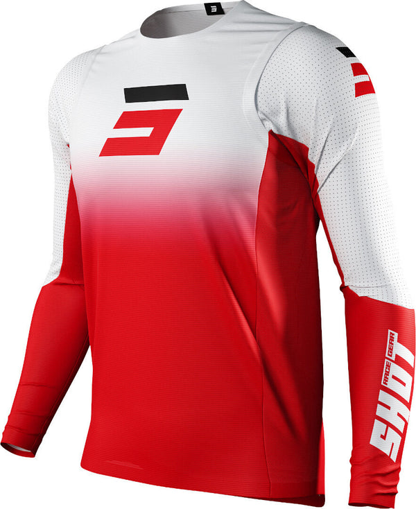 Shot Aerolite Gradient Motocross Jersey Red/White/Black